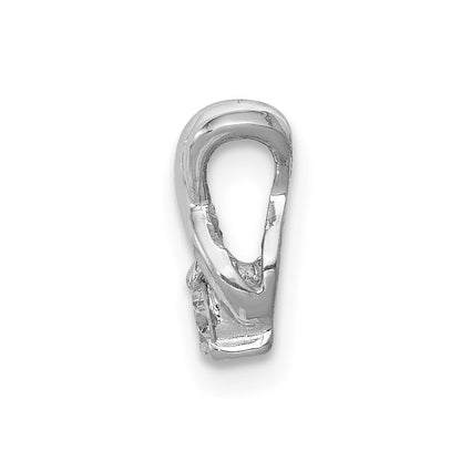 14K Weißgold 2,9 mm Diamant-Kettenanhänger, A-Qualität