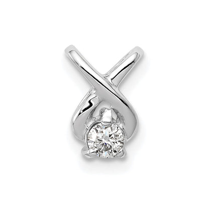 14K Weißgold Diamant-Ketten-Anhänger, 2,9 mm, VS