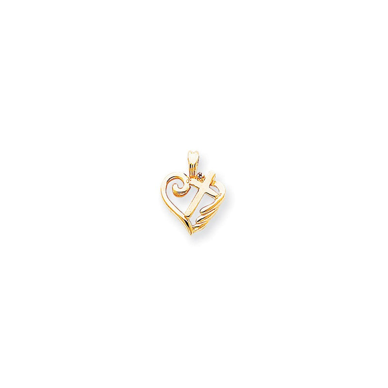 14K Gelbgold Diamant-Kreuzanhänger