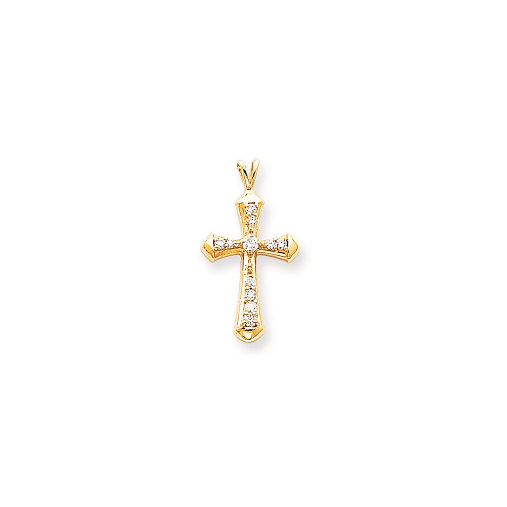 14K Gold Diamant-Kreuzanhänger