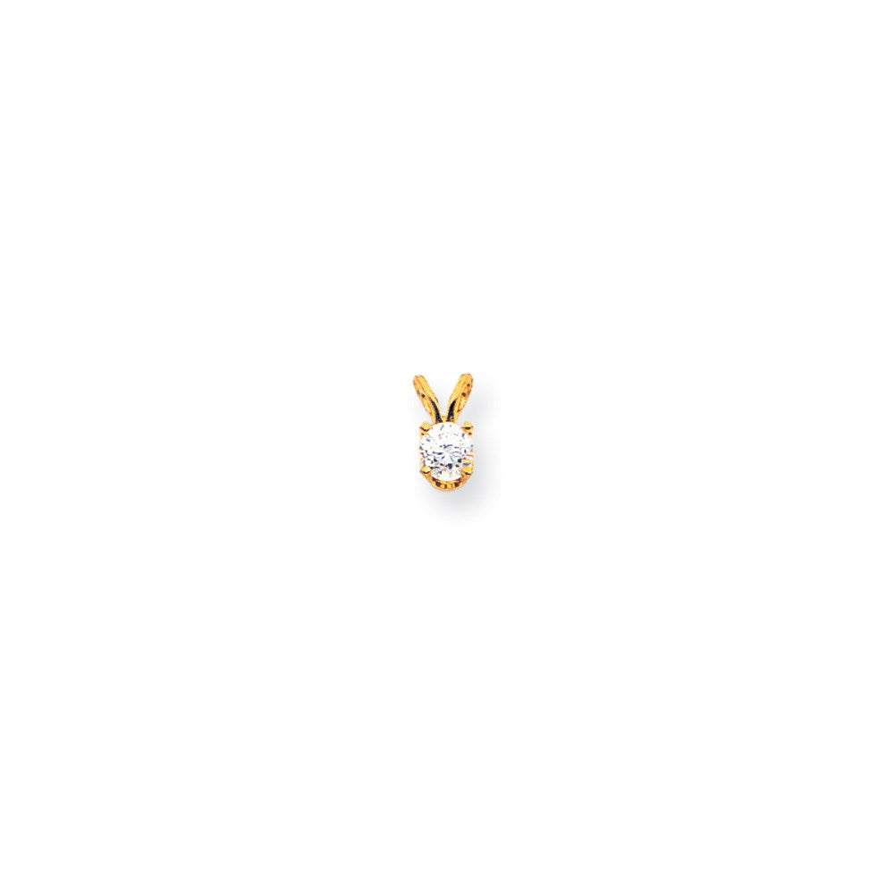 14K Gelbgold Anhänger mit echtem AA-Diamant