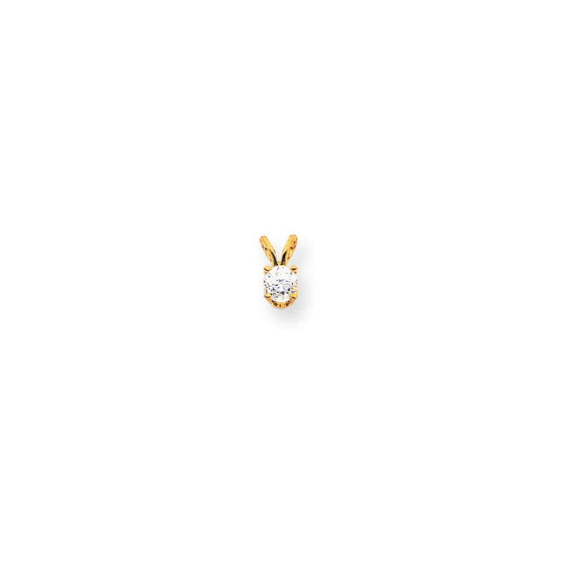 Anhänger aus 14K Gelbgold mit echtem Diamanten