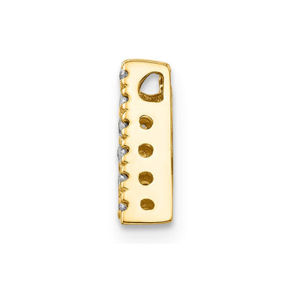 14K Gelbgold Echtdiamant-Charm Buchstabe A