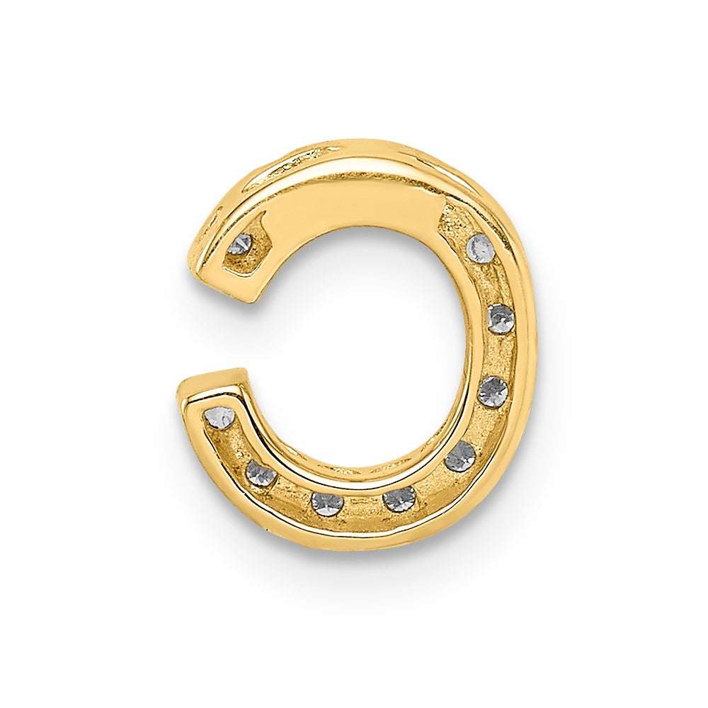 14K Gold Diamant-Buchstabenanhänger "C"