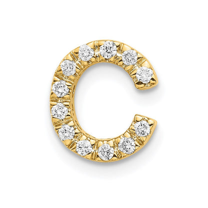 14K Gold Diamant-Buchstabenanhänger "C"