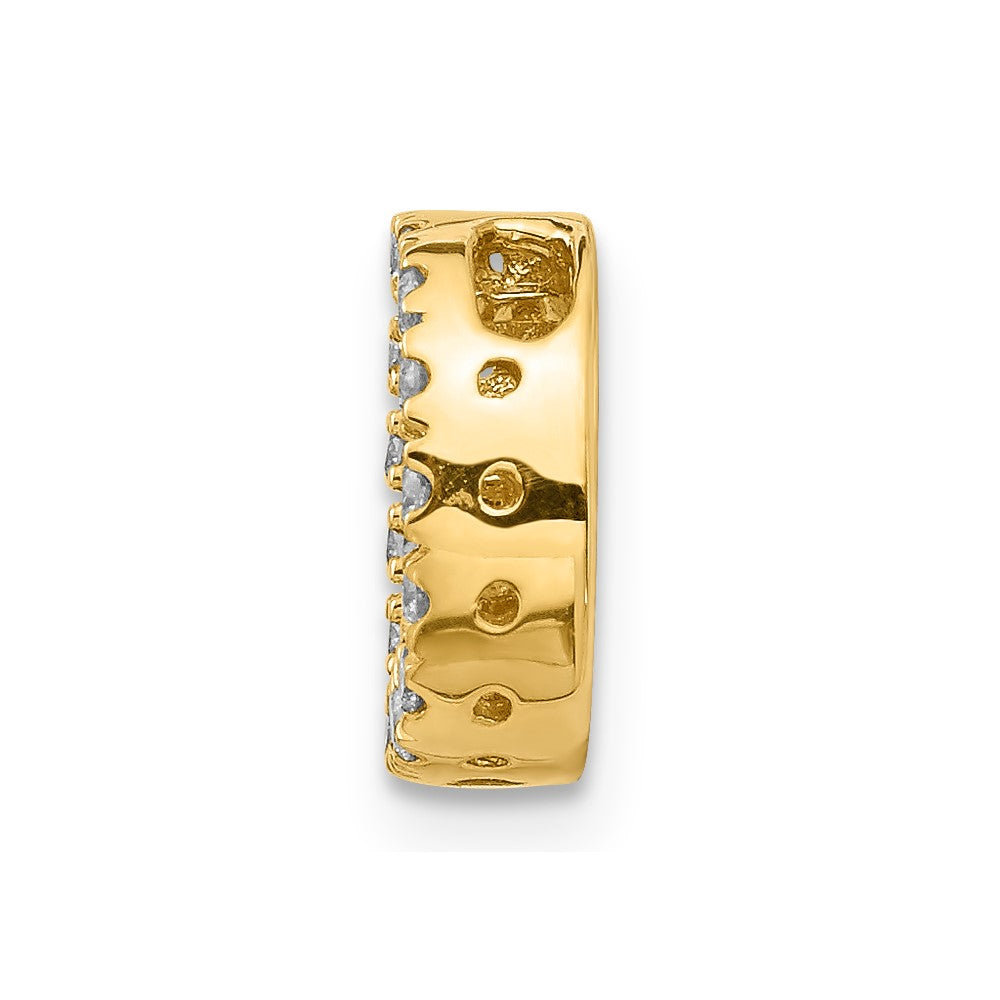 14K Gelbgold Echter Diamant Buchstabe D Charm