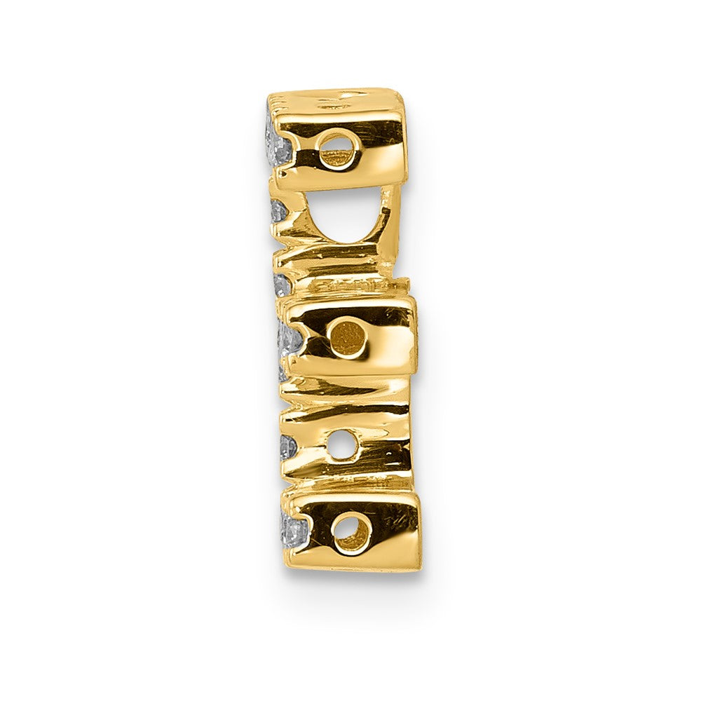 14K Gelbgold Diamant-Buchstaben-Charm „E“
