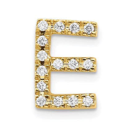 14K Gelbgold Diamant-Buchstaben-Charm „E“