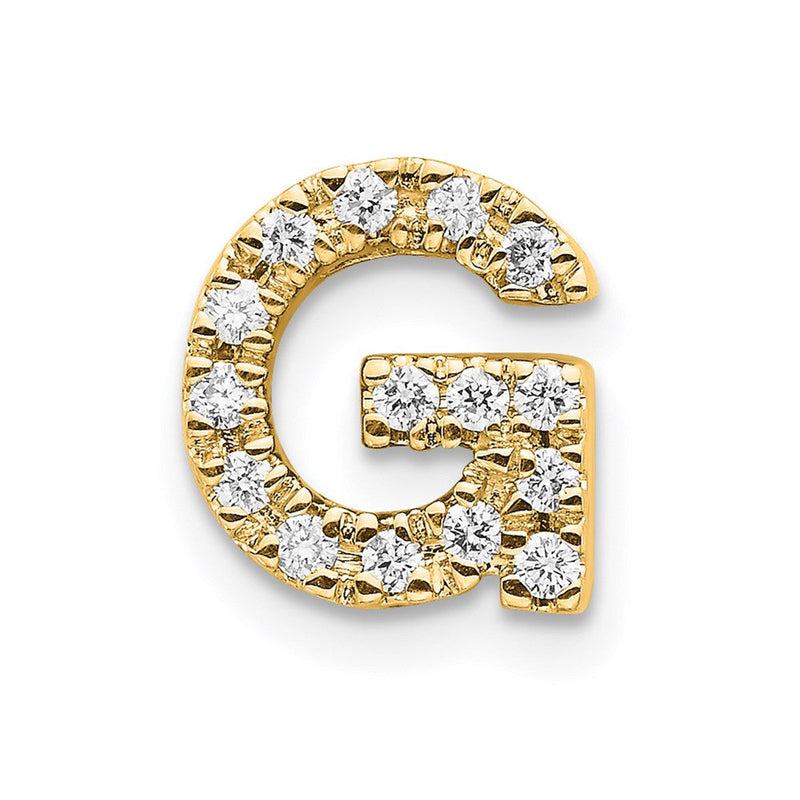 14K Gelbgold Diamant-Anhänger mit Initiale „G