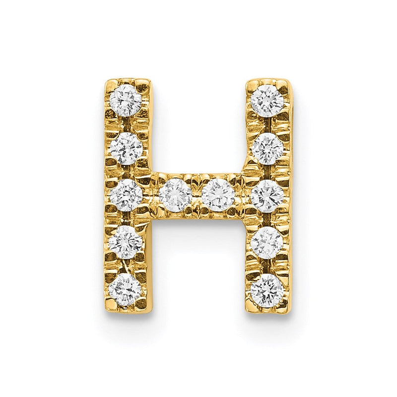 14K Diamant Buchstaben-Anhänger "H"