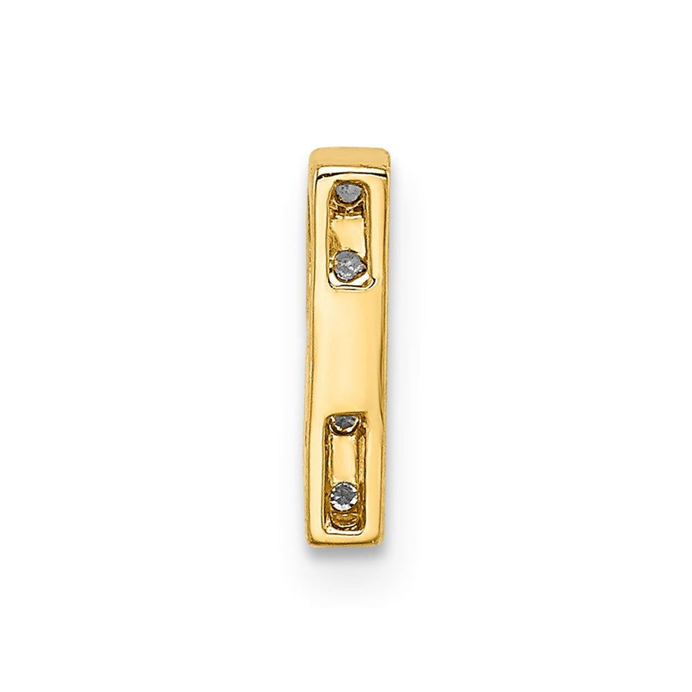 14K Diamant-Initial-Anhänger „I“