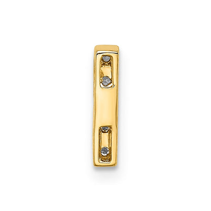 14K Diamant-Initial-Anhänger „I“
