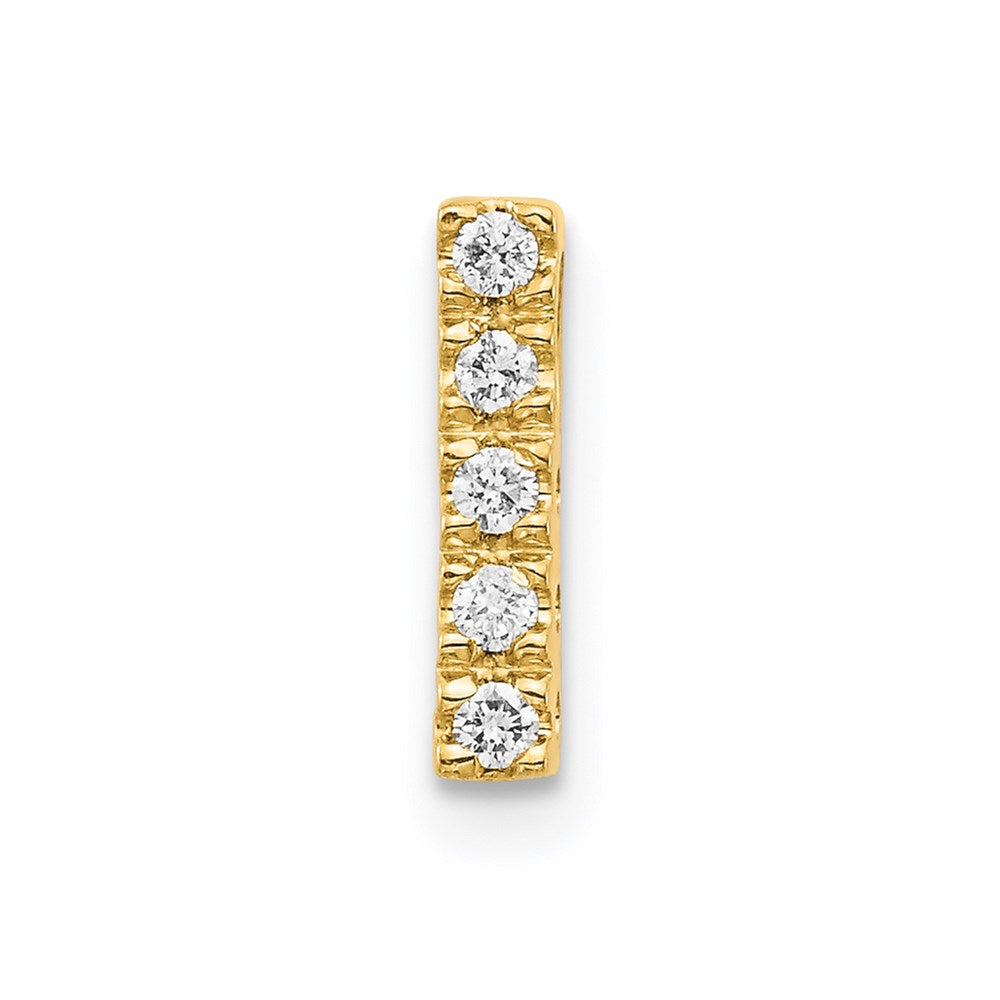 14K Diamant-Initial-Anhänger „I“