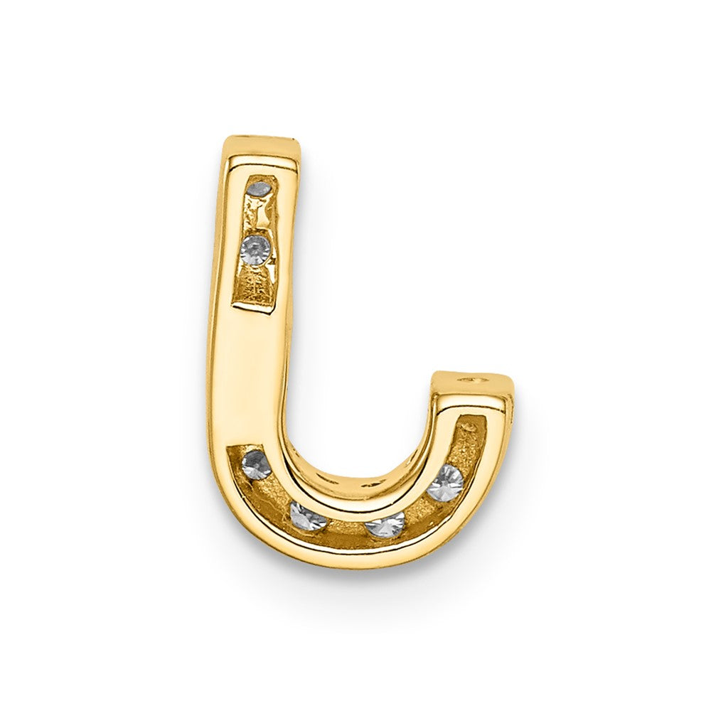 14K Gelbgold Charm mit Echtdiamant-Buchstabe J