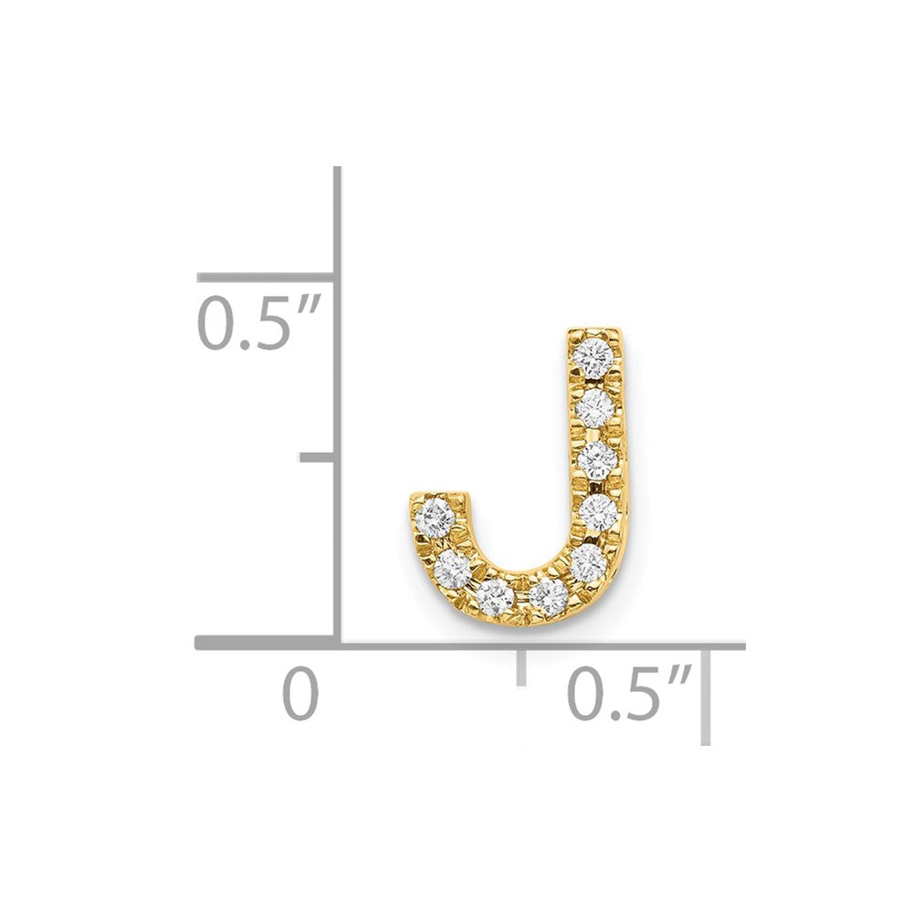 14K Gelbgold Charm mit Echtdiamant-Buchstabe J