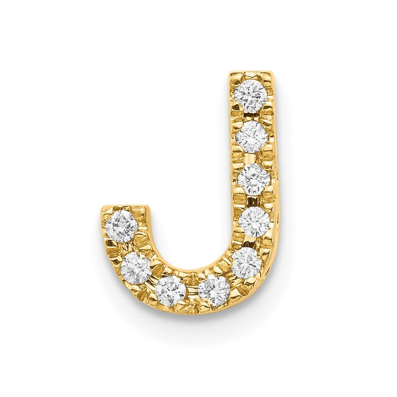 14K Gelbgold Charm mit Echtdiamant-Buchstabe J