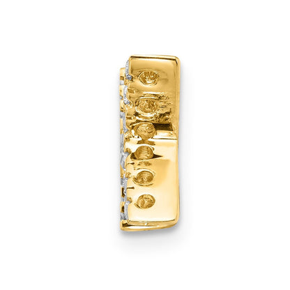 14K Gelbgold Echter Diamant Buchstaben-Charm „K“