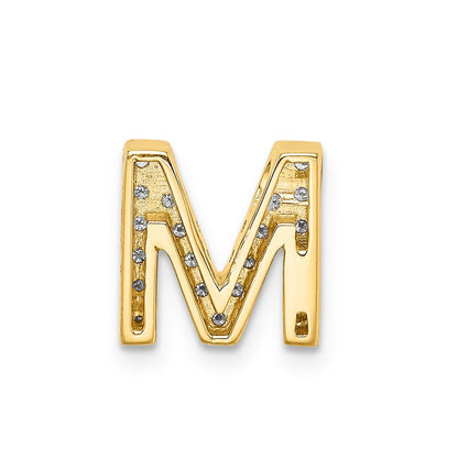 14K Diamant-Anhänger mit Initiale "M"
