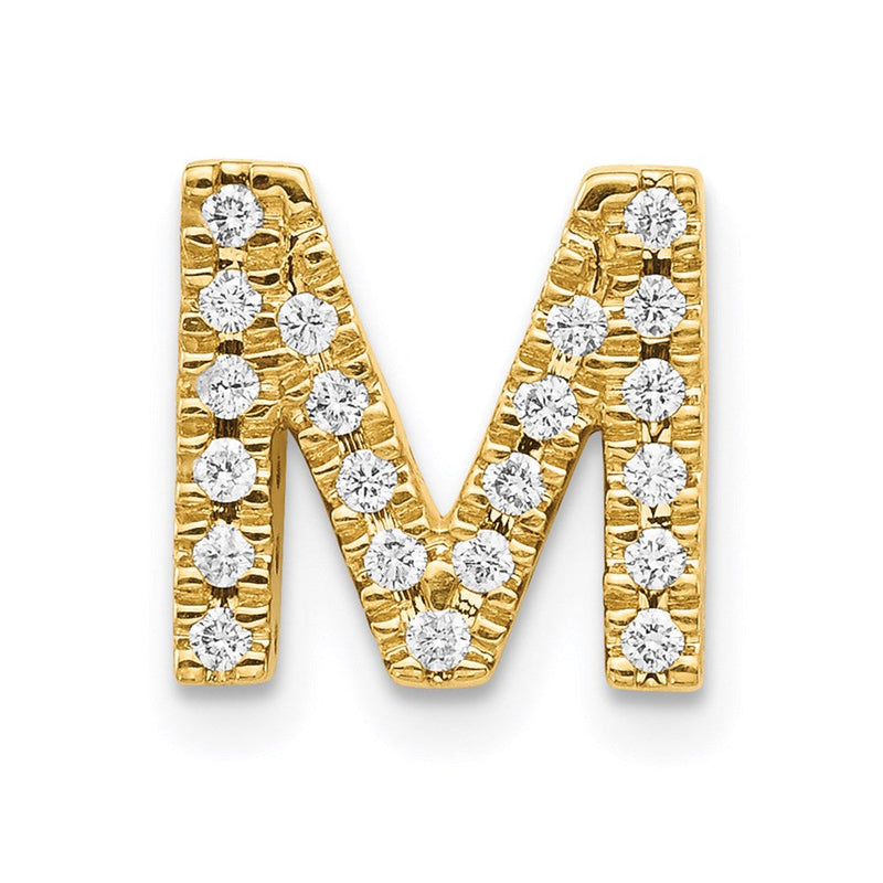14K Diamant-Anhänger mit Initiale "M"