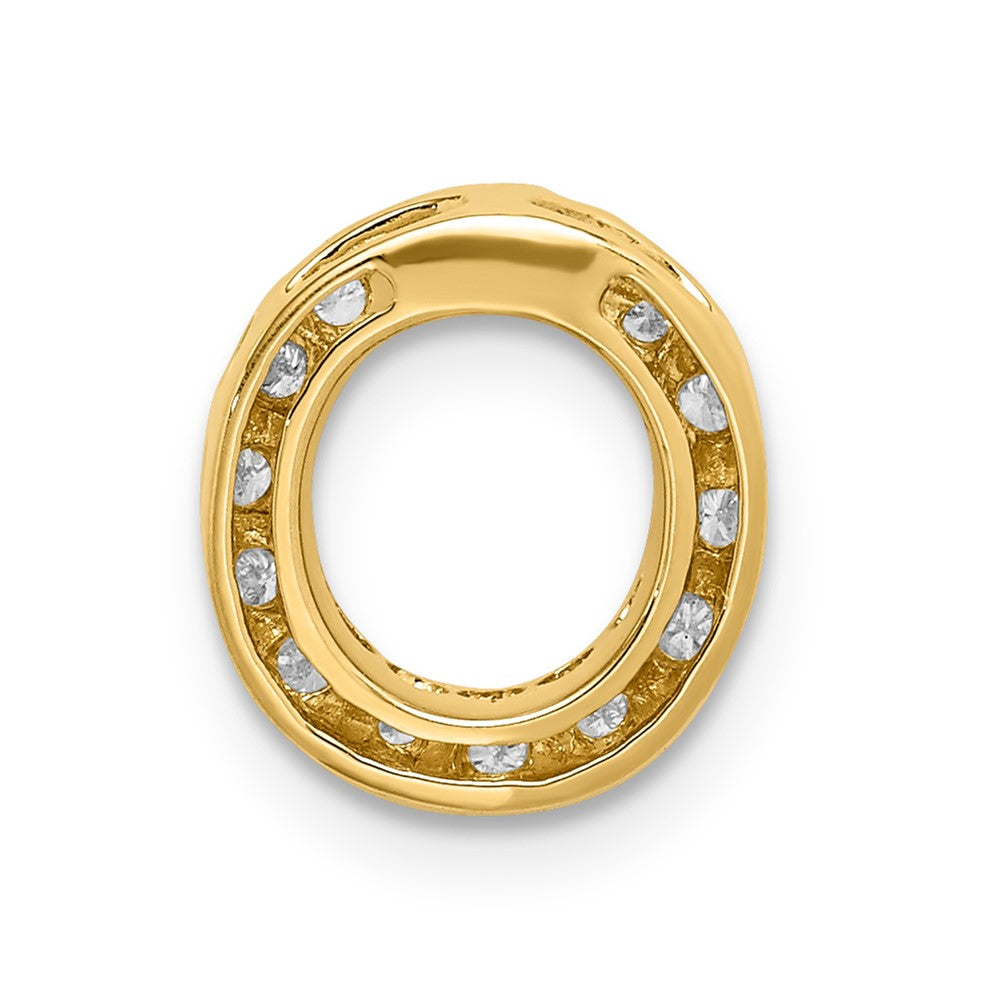 14K Diamant-Anhänger Buchstabe O