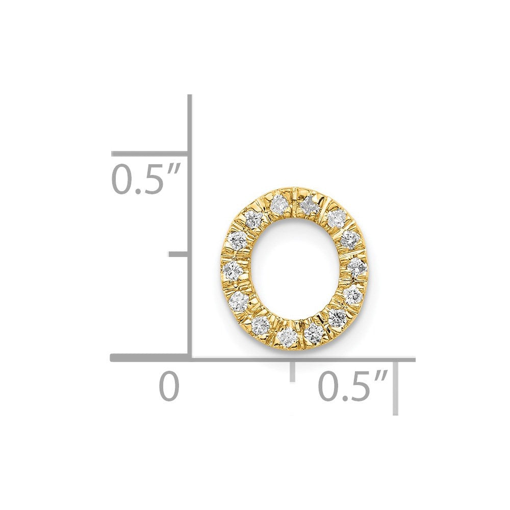 14K Diamant-Anhänger Buchstabe O