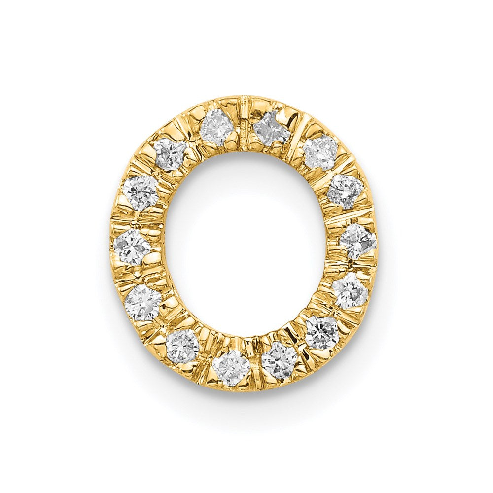 14K Diamant-Anhänger Buchstabe O