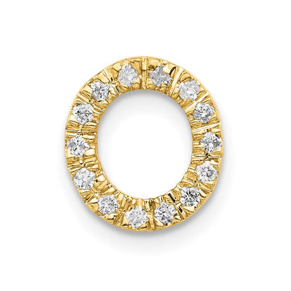14K Diamant-Anhänger Buchstabe O