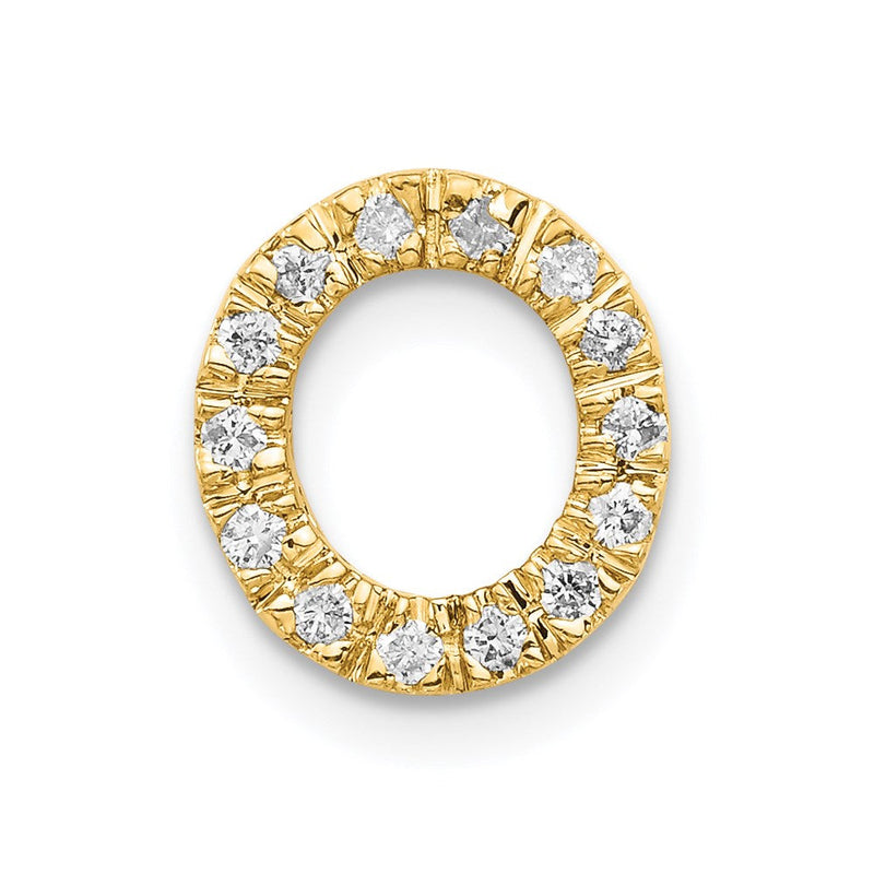 14K Diamant-Anhänger Buchstabe O