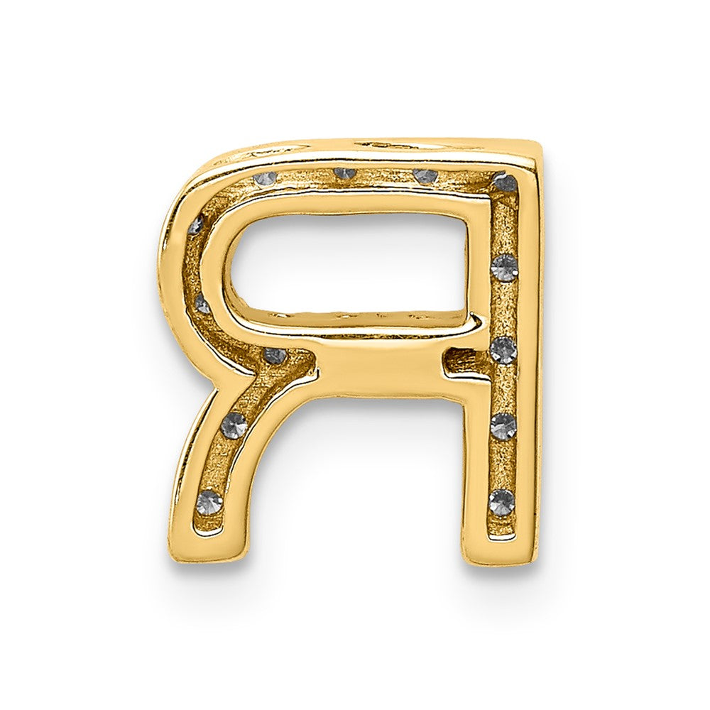 14K Gold Diamant-Buchstabenanhänger „R