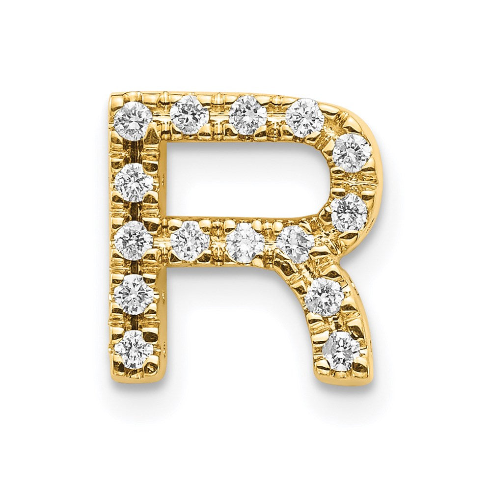 14K Gold Diamant-Buchstabenanhänger „R