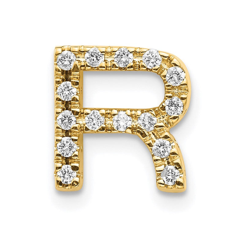 14K Gold Diamant-Buchstabenanhänger „R