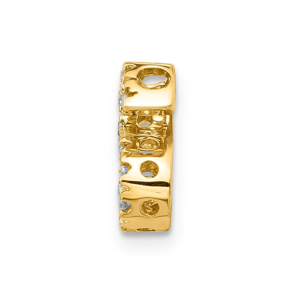 14K Gelbgold Charm mit echten Diamanten Initiale S