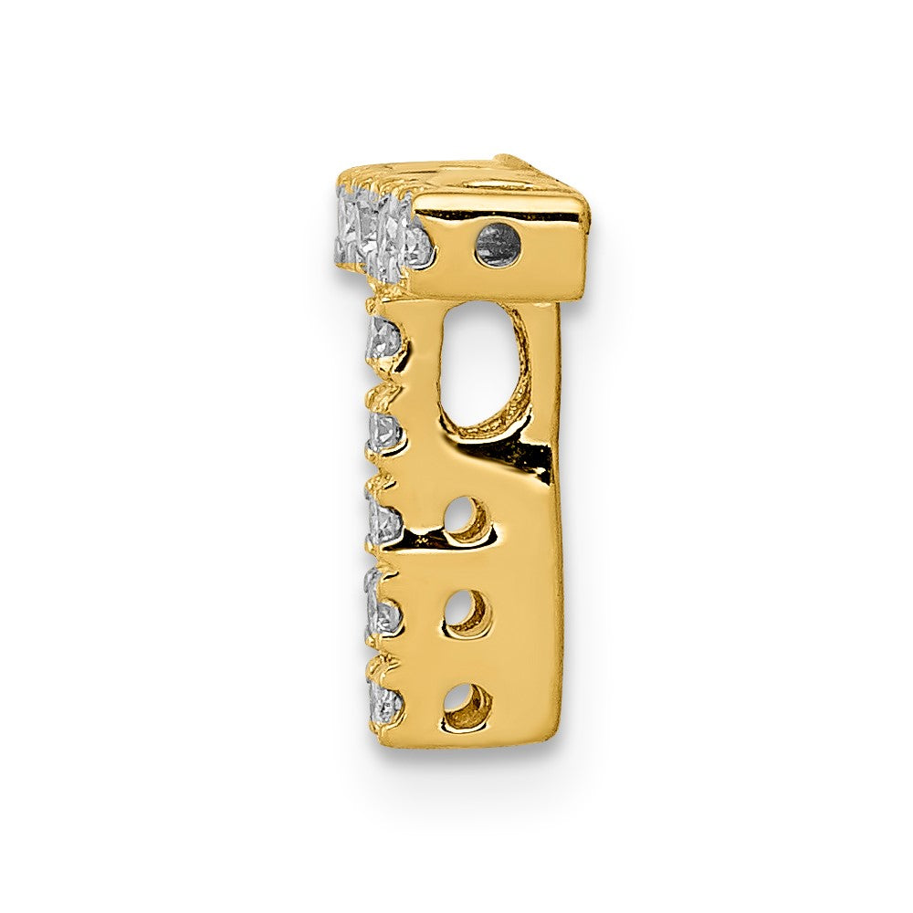 14K Gelbgold Charm mit Echtdiamant-Buchstabe T