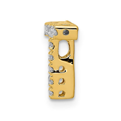 14K Gelbgold Charm mit Echtdiamant-Buchstabe T