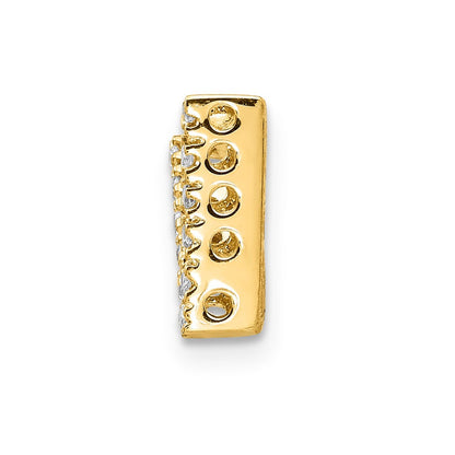 14K Gelbgold Diamant-Buchstaben-Charm „V" (echter Diamant)