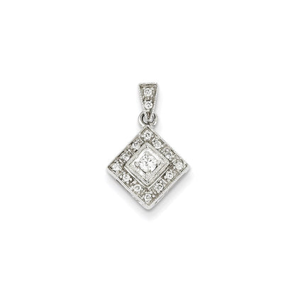 Vintage-Anhänger aus 14K Weißgold mit echtem Diamant