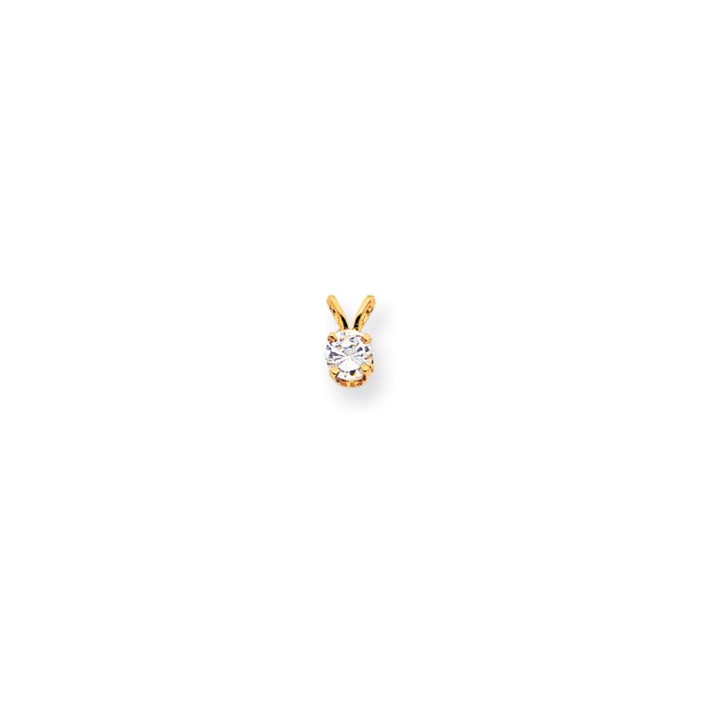14K Gelbgold AA Diamant-Anhänger (echter Diamant)