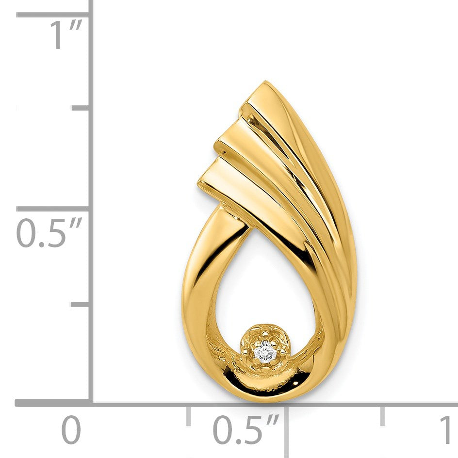 14K Diamant-Anhänger für Kette, 1,4 mm, VS
