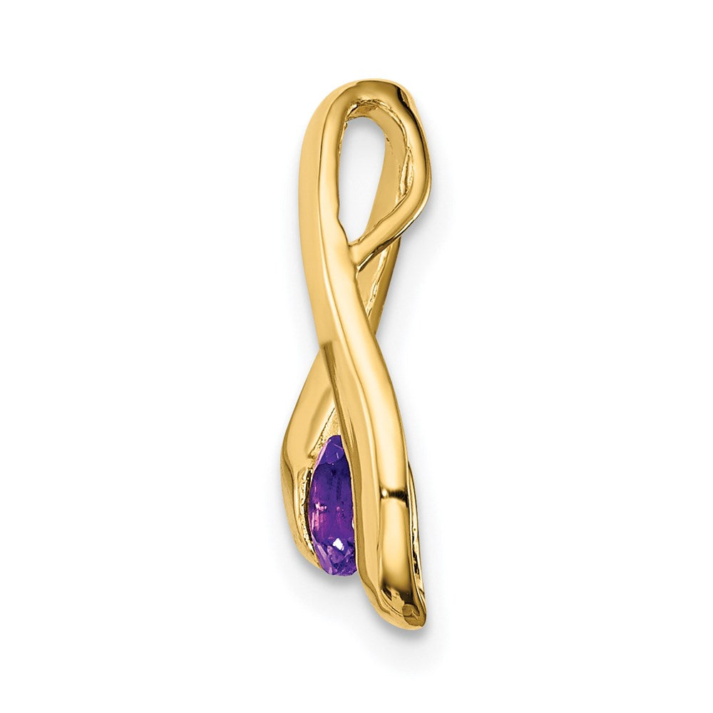 14K 4 mm Amethyst-Anhänger