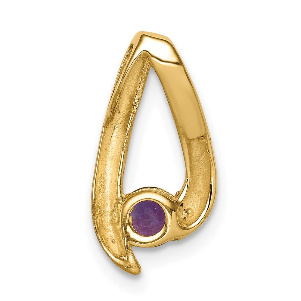 14K 4 mm Amethyst-Anhänger
