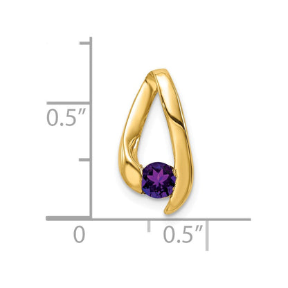 14K 4 mm Amethyst-Anhänger