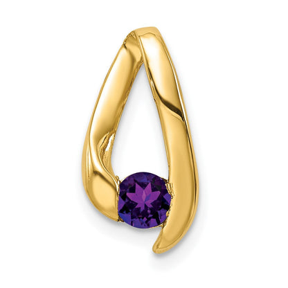 14K 4 mm Amethyst-Anhänger