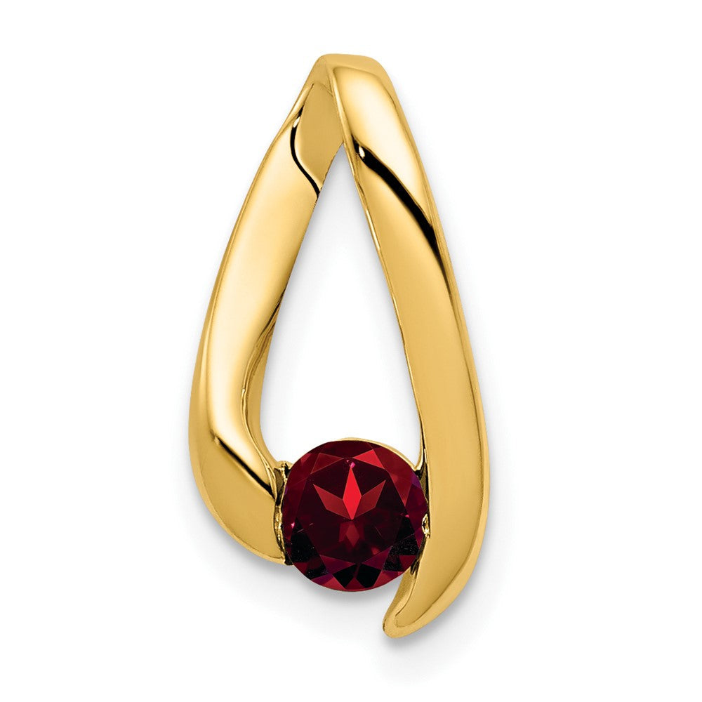 14K 4 mm Granat-Anhänger