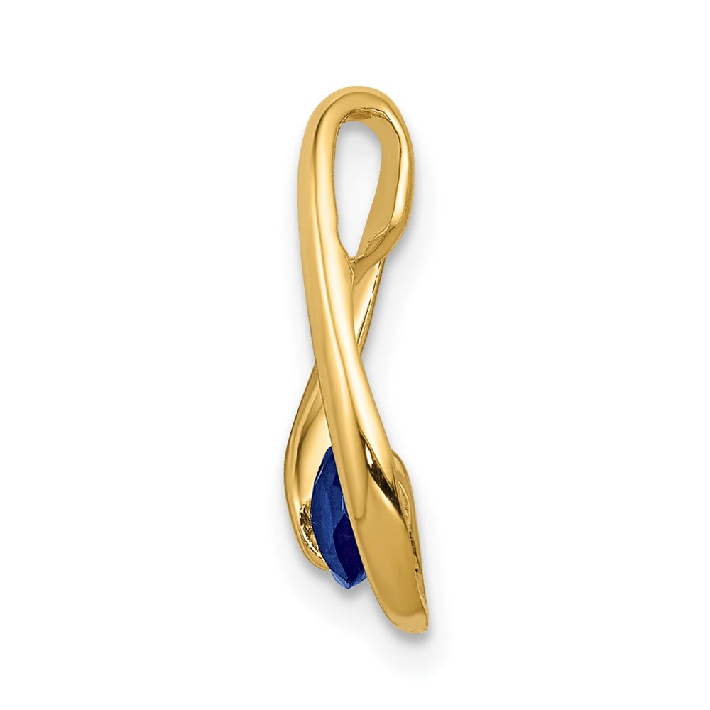 14K 4 mm Saphir-Anhänger