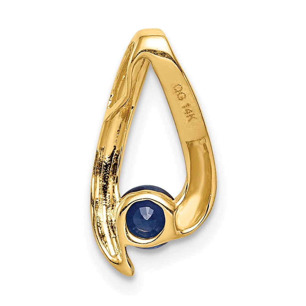 14K 4 mm Saphir-Anhänger