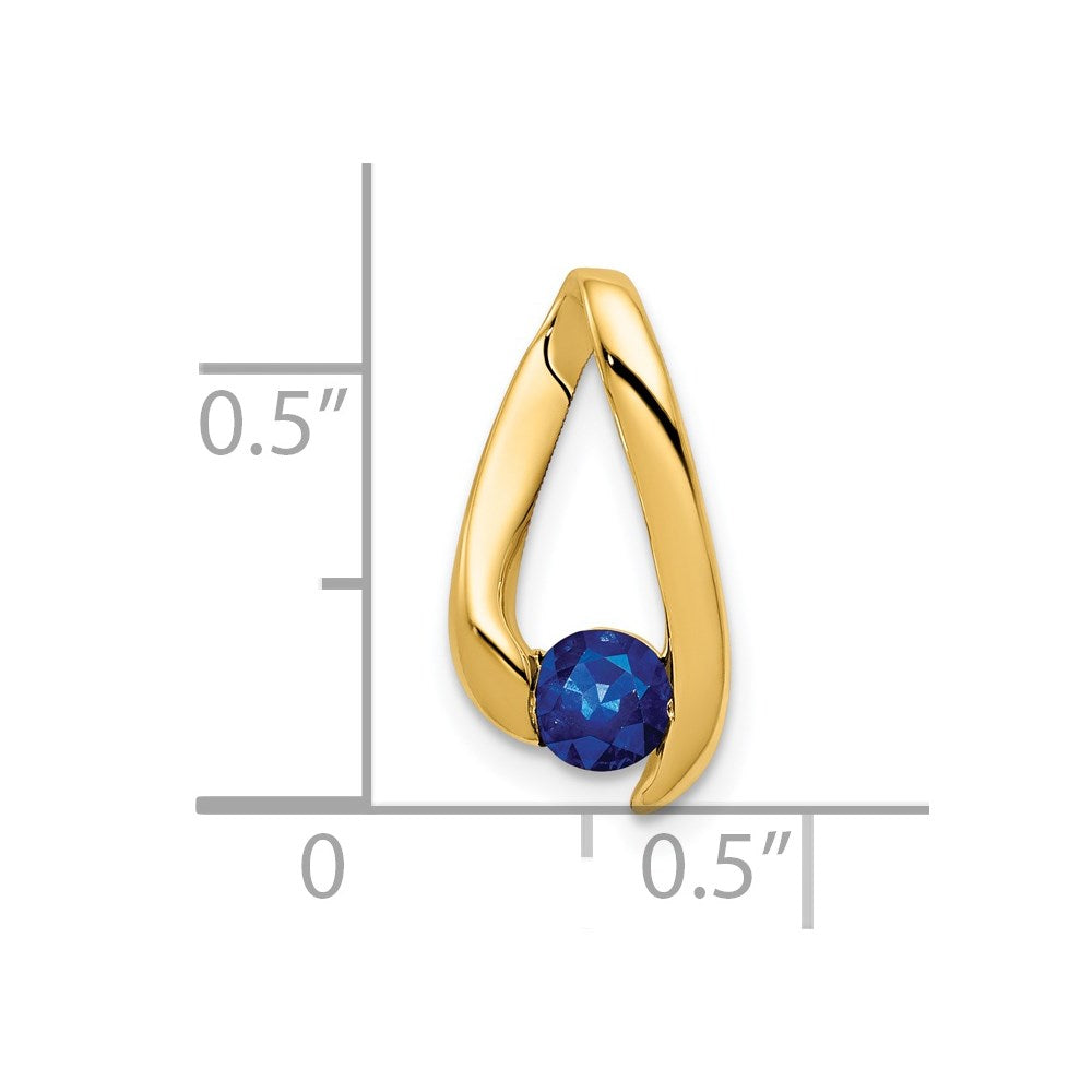 14K 4 mm Saphir-Anhänger