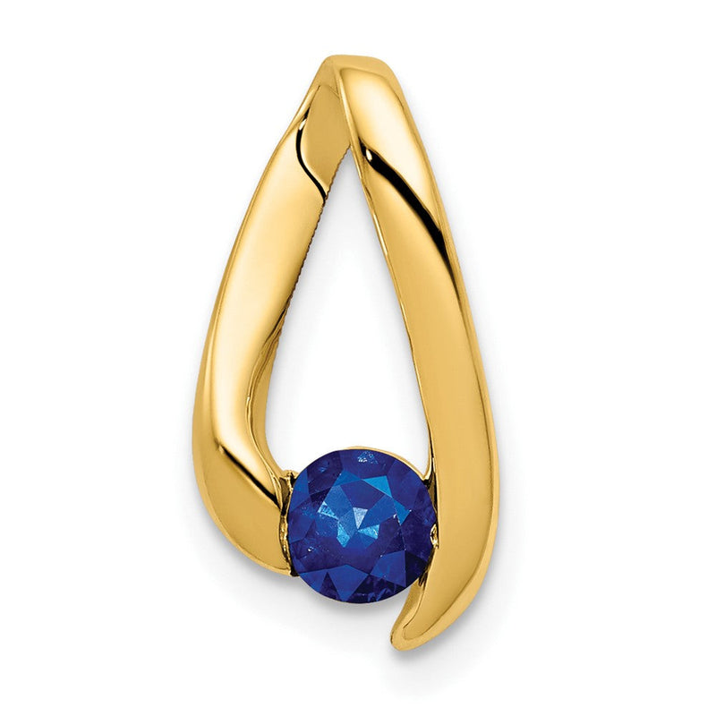 14K 4 mm Saphir-Anhänger
