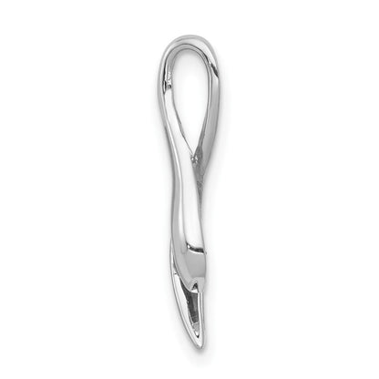 14K Weißgold 3-mm-Smaragd-Anhänger