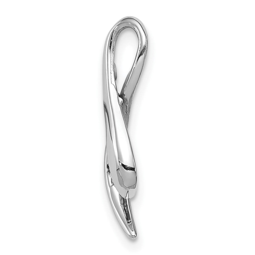 14K Weißgold Saphir-Anhänger