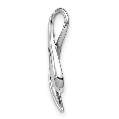 14K Weißgold Saphir-Anhänger
